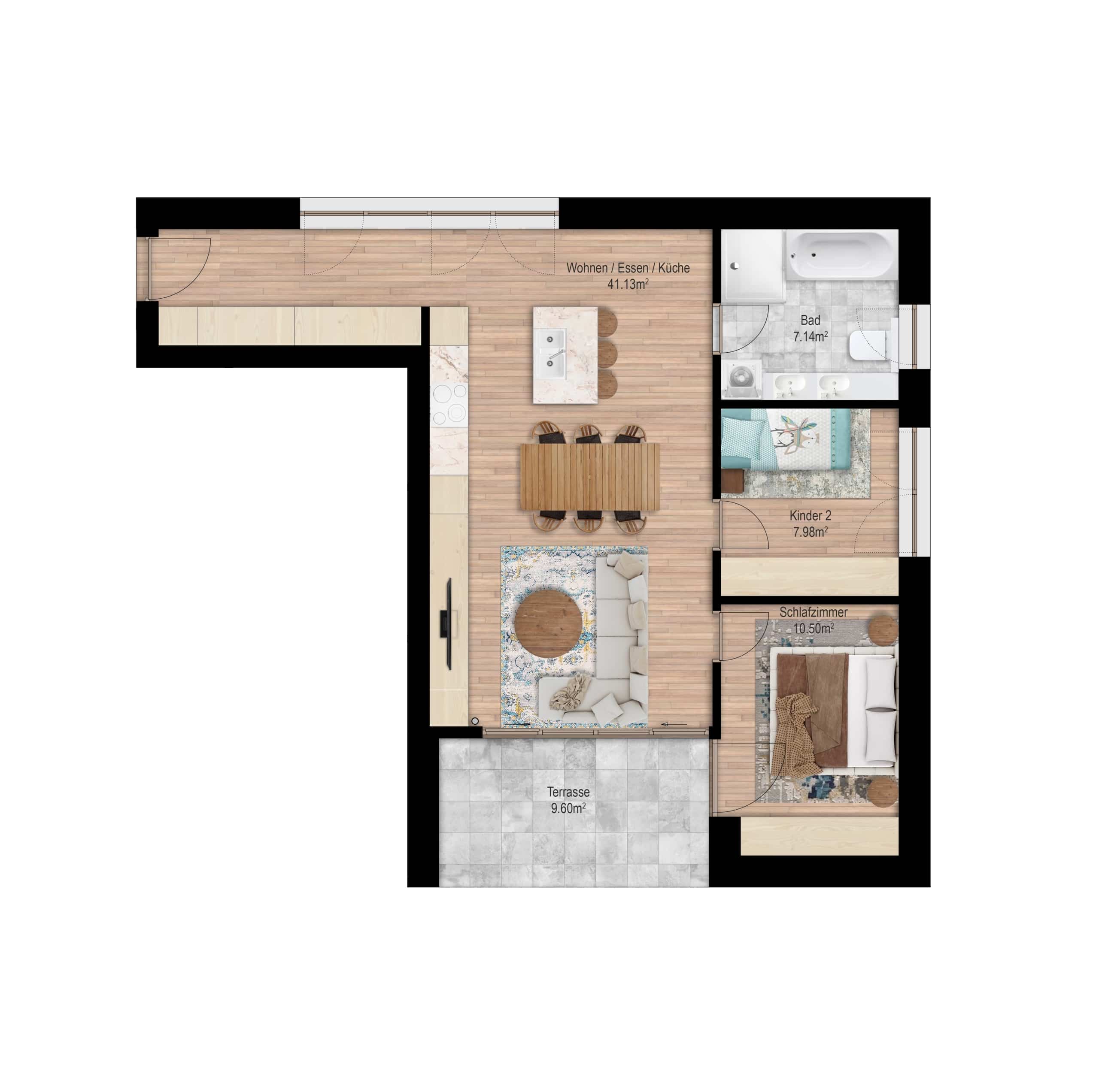 3-Zimmerwohnung 66 m²