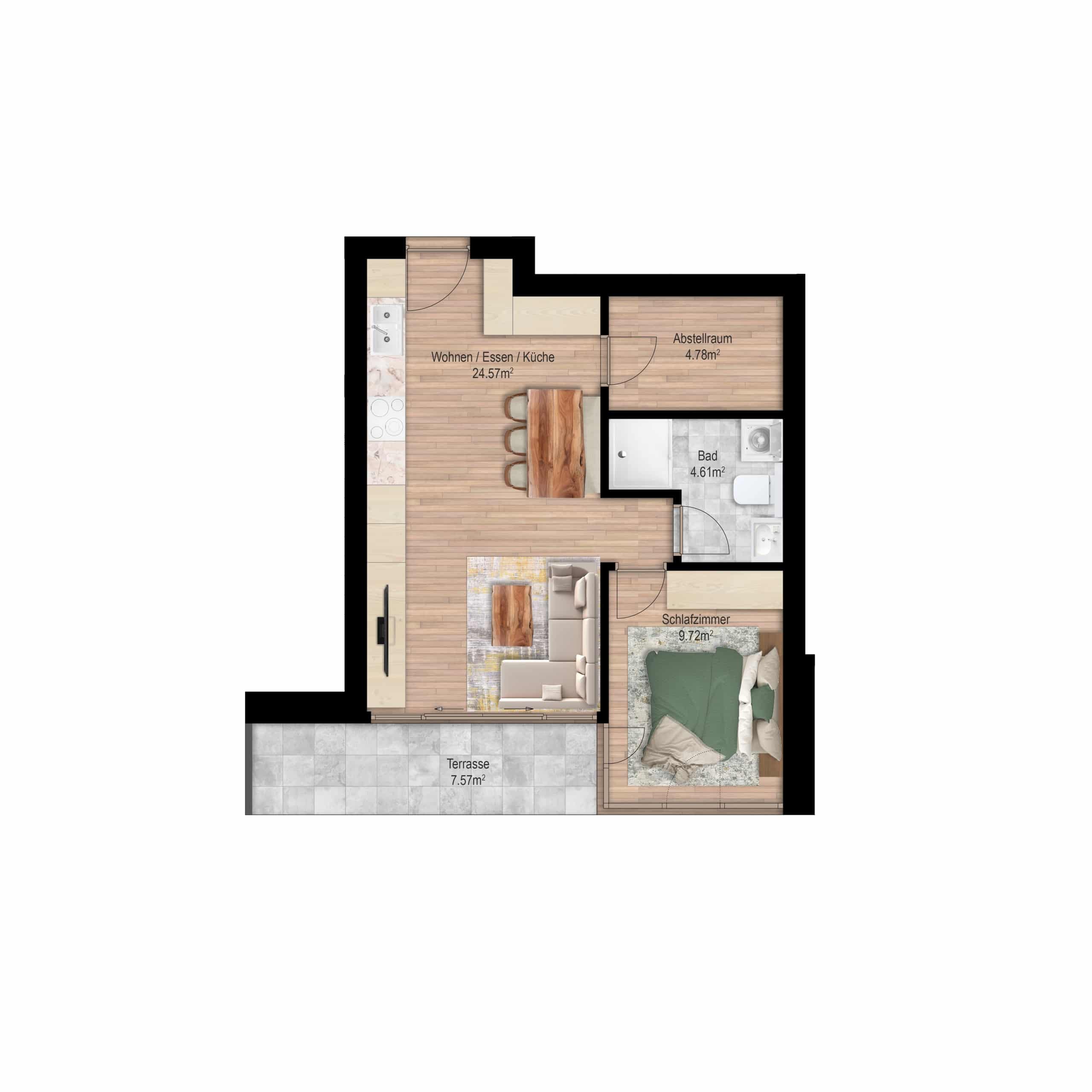2-Zimmerwohnung 43 m²